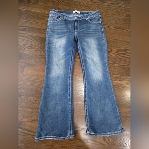 Telepatia Classic Blue Denim Women's Jeans Sz.17 Wide Leg